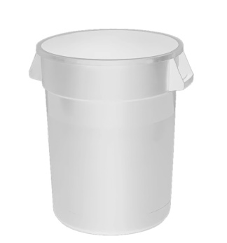 White 32 Gal. Round Container
